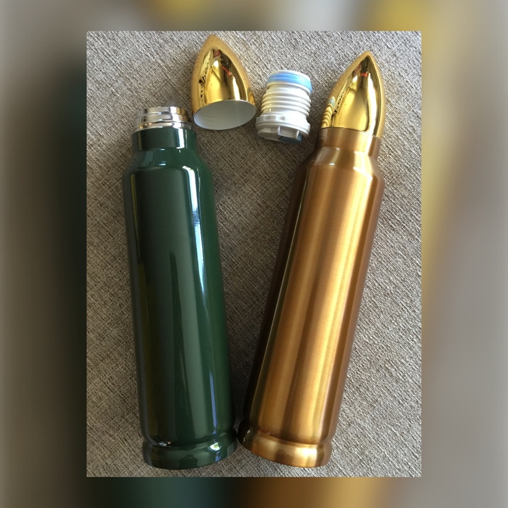 Hot and cold Bullet thermos army green FATHERS DAY GIFT - Picture 3 of 5